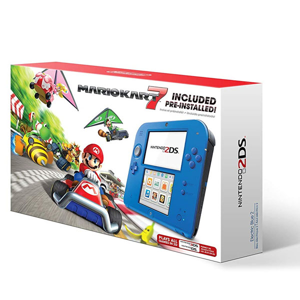 Consola Nintendo 2DS color azul con juego Mario Kart 7