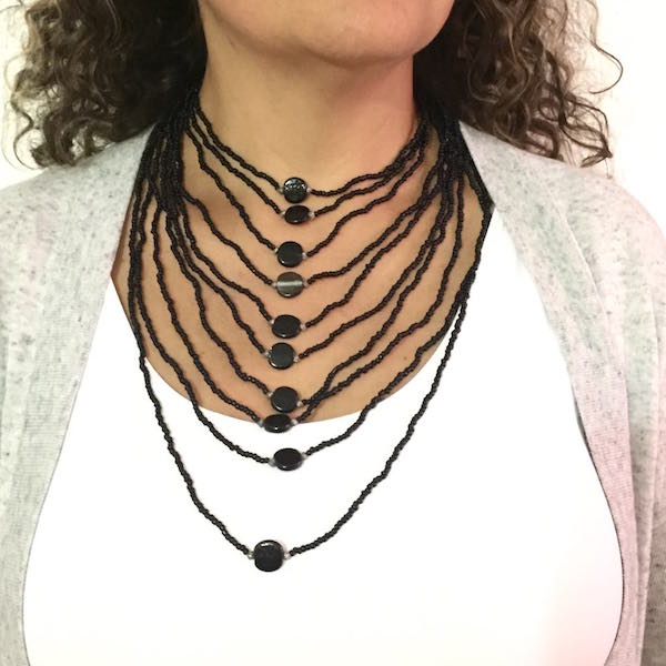 Collar Artesanal Cascada 10 Hilos Varios Colores 