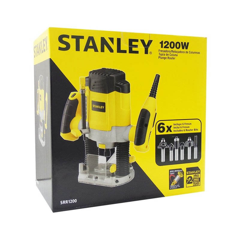 Router 1200w Vv Stanley Strr1200-b3 Con 6 Fresas