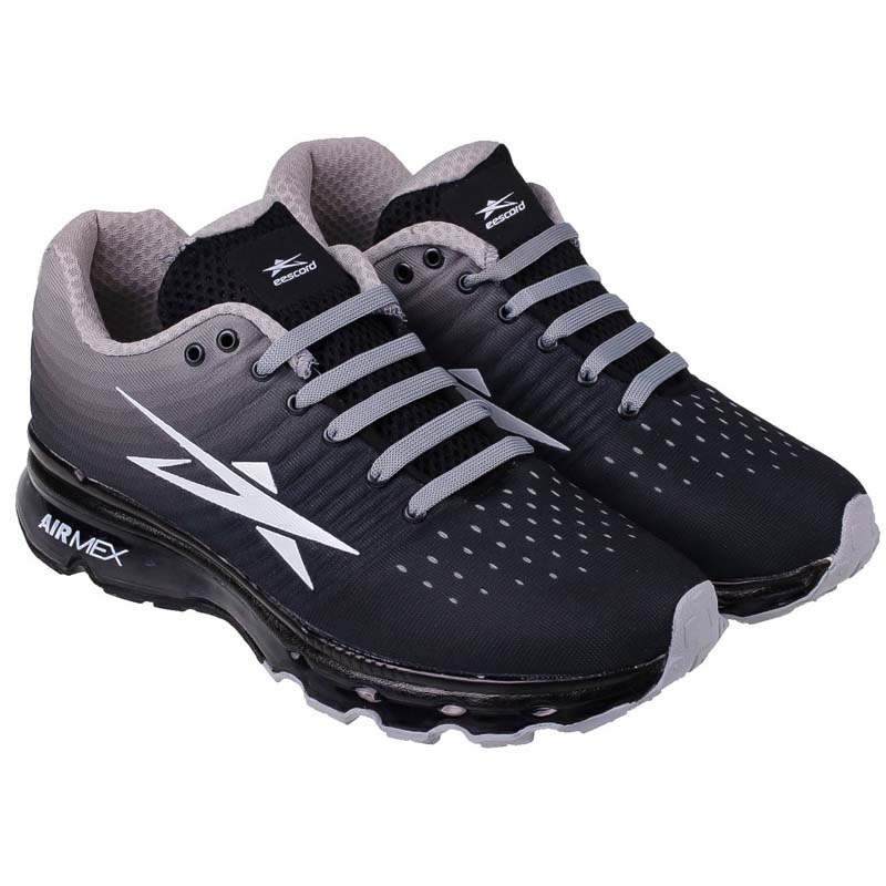 Tenis Eescord Negro/gris Claro Hombre Caballero Running