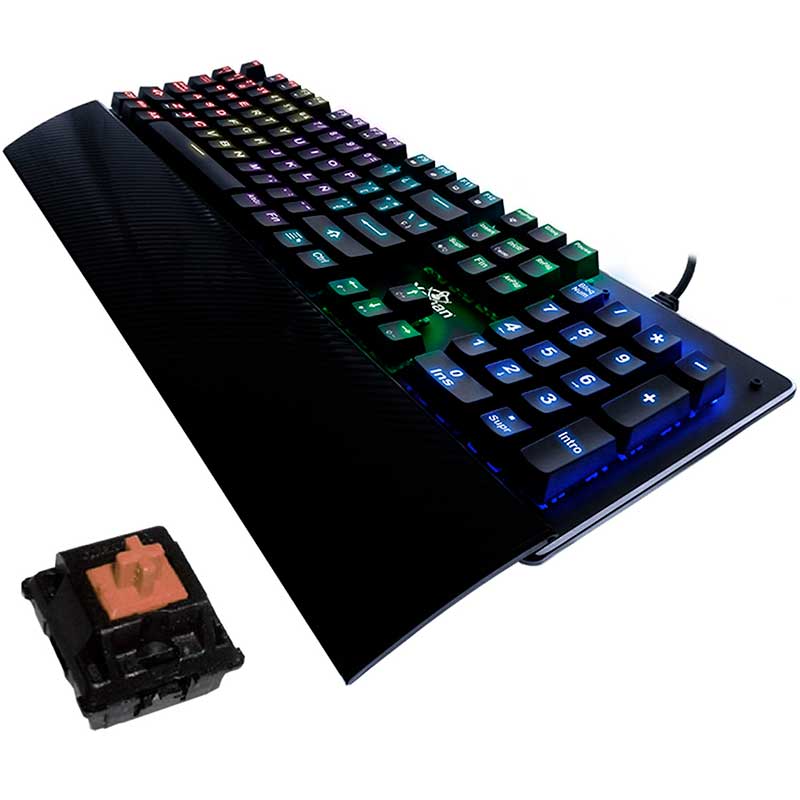 Teclado Gamer Mecanico YEYIAN Flare 2000 RGB Retroiluminado Switch Cafe