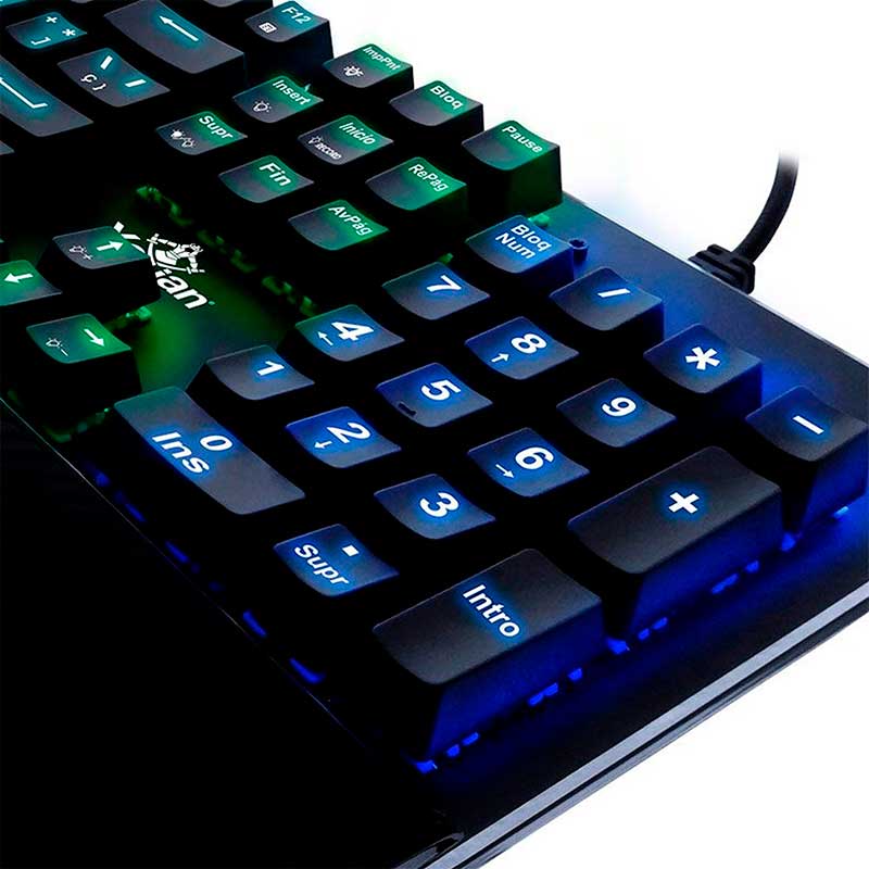 Teclado Gamer Mecanico YEYIAN Flare 2000 RGB Retroiluminado Switch Cafe