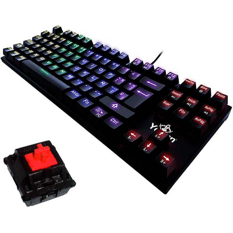 Teclado Gamer YEYIAN Spark 2000 Outemu Switch Rojo 