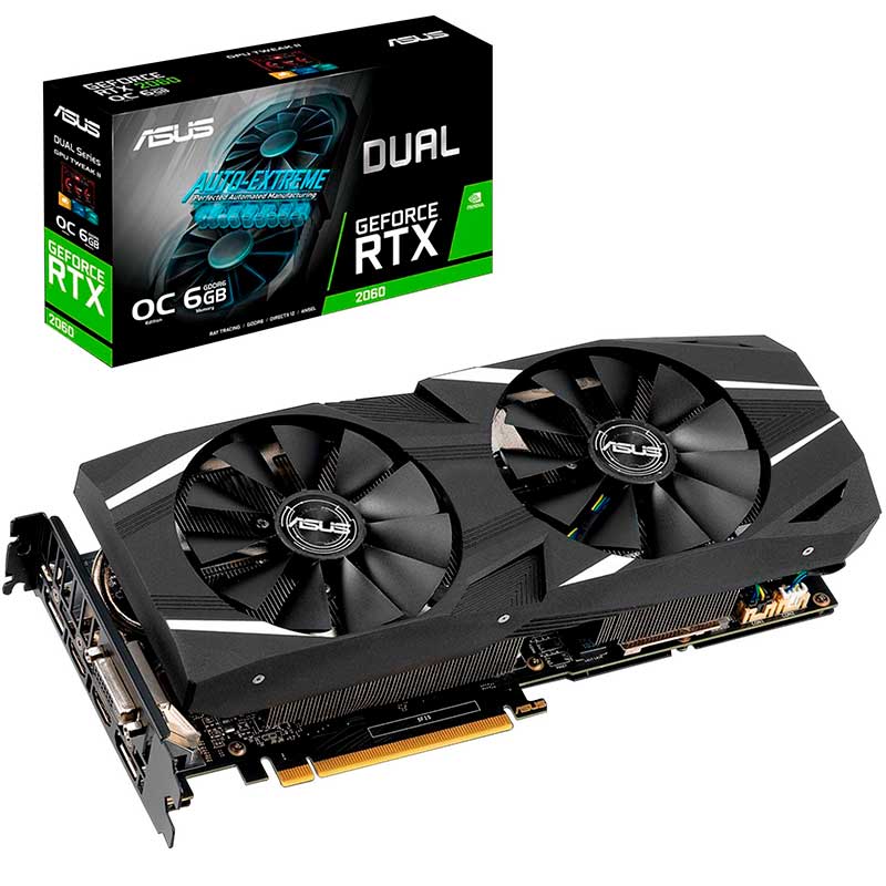 Tarjeta De Video Asus Rtx 2060 Oc 6Gb Ddr6 Dual-Rtx2060-O6G