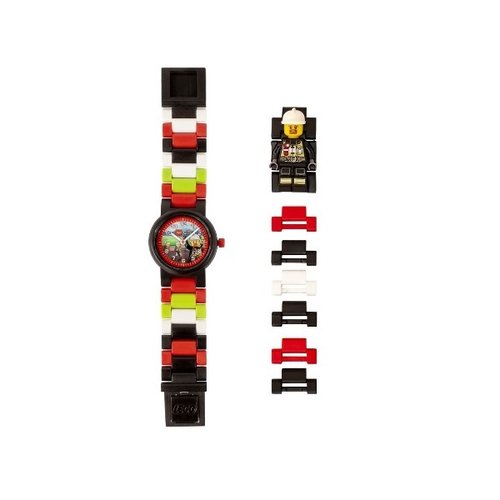 Reloj Lego City Fireman  con minifigura de personaje