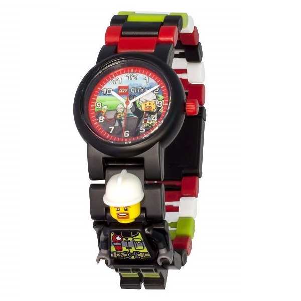 Reloj Lego City Fireman  con minifigura de personaje