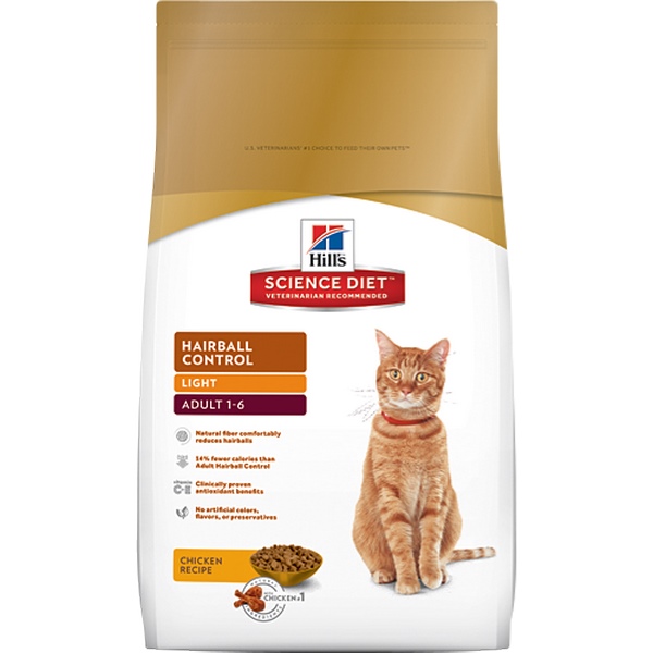 Hills Science Diet Alimento Para Gato Adulto Control De Bolas De Pelo Light 3.2 Kg