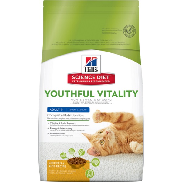 Hills Science Diet Alimento Para Gato A7+ Youthful Vitality Receta De Pollo 1.4 Kg