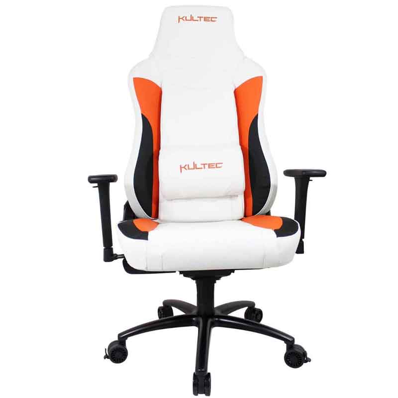 Silla Gamer Kultec Serie M1 Ergonomica Gaming Vinipiel Tonuk Blanconaranja Kltm9393