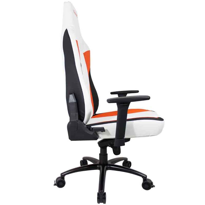 Silla Gamer KULTEC Serie M1 Ergonomica Gaming Vinipiel Tonuk Blanco/Naranja KLTM-9393 