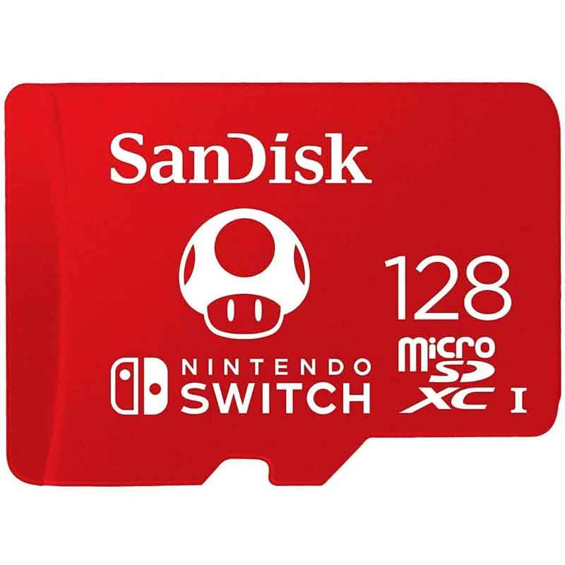 Memoria Micro SD 128GB Sandisk Nintendo Switch Oficial SDSQXAO-128G-GNCZN 