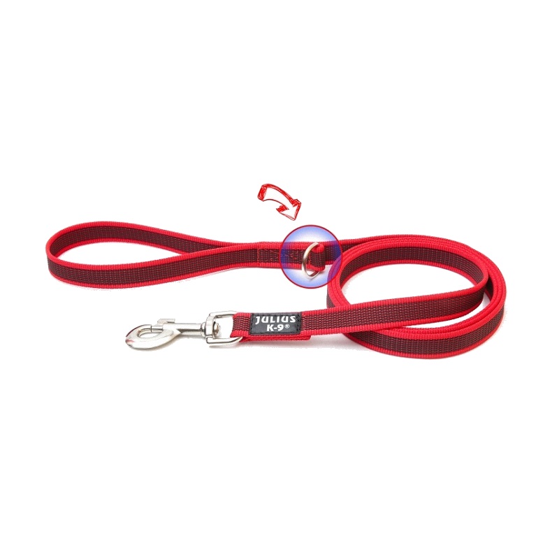 Correa Perro Julius-K9® Super-Agarre 20Mm-1.80 Rojo