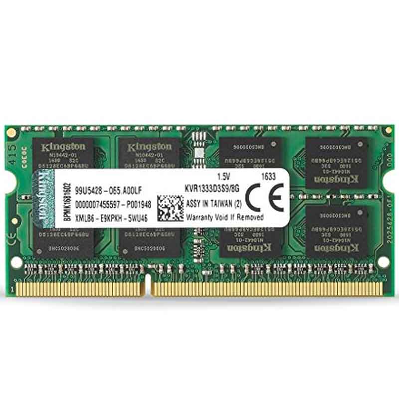 Memoria Ram KINGSTON 8GB DDR3 1333Mhz Laptop KVR1333D3S98G 