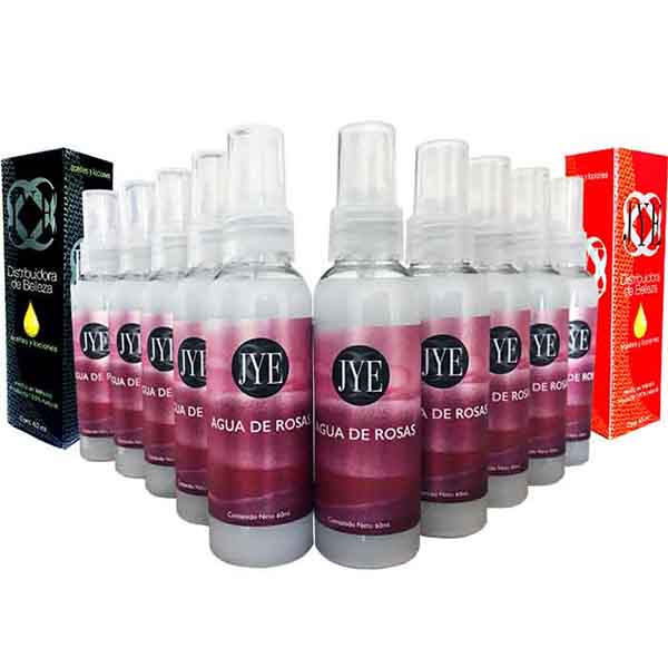 10 Botellas Jye De Agua De Rosas Total 600 Ml