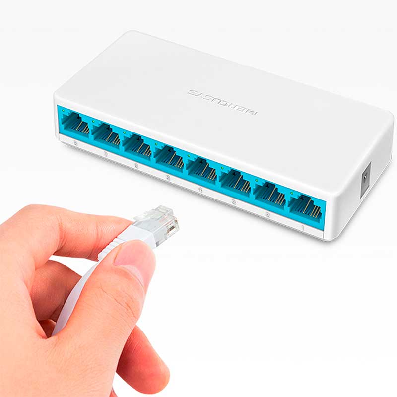 Switch MERCUSYS MS108 Mini Fast Ethernet 8 Puertos RJ45 10/100Mbps