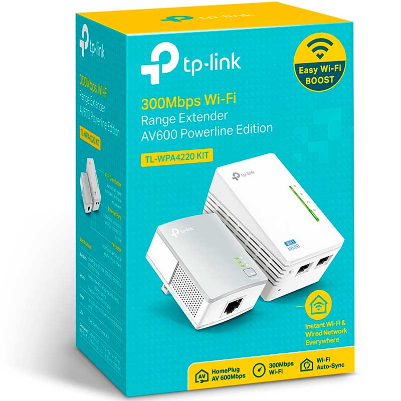 Kit Extensor de Rango TP-LINK TL-WPA4220KIT AV600 Powerline Ethernet 500Mbps