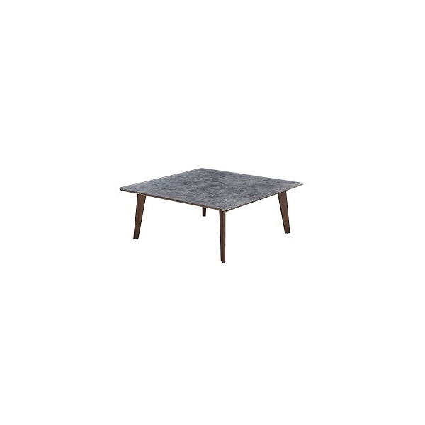 Mesa De Centro Danna Concreto Cristal Concreto / Nogal - Kessa