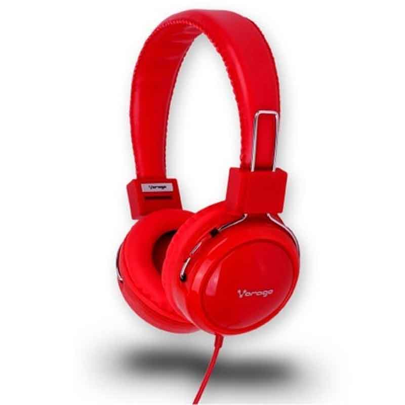 Audifono VORAGO 300 HeadPhones HIFI Bass Rojo HP-300R 