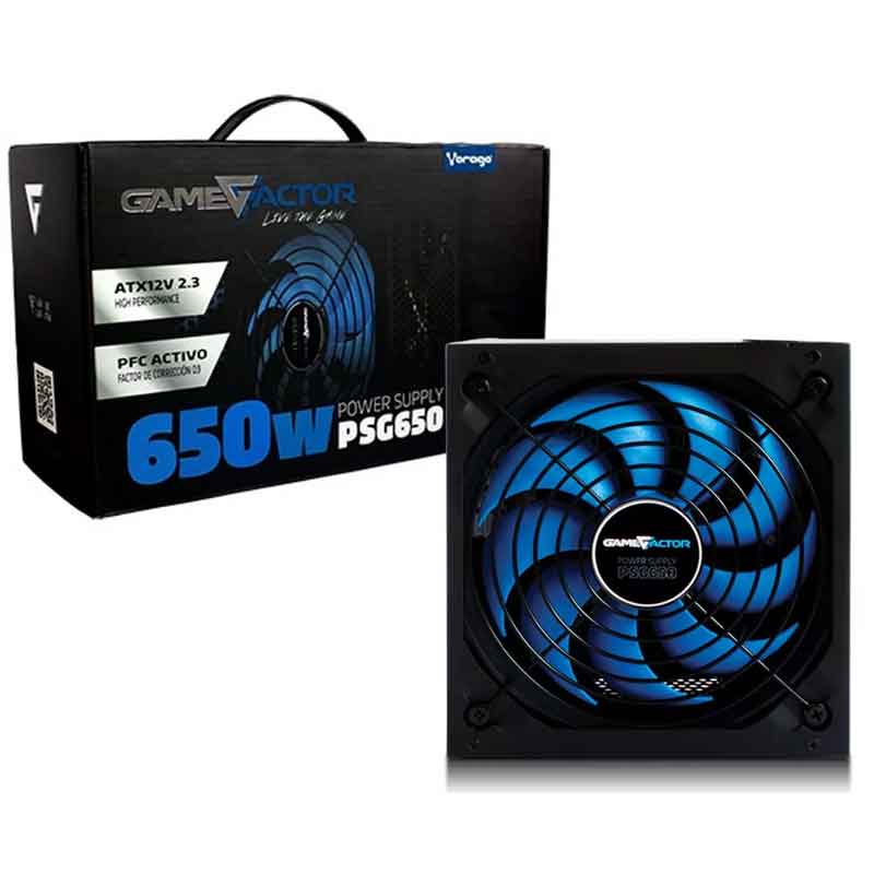 Fuente de Poder GAME FACTOR 650W 80Plus Bronze PSG650