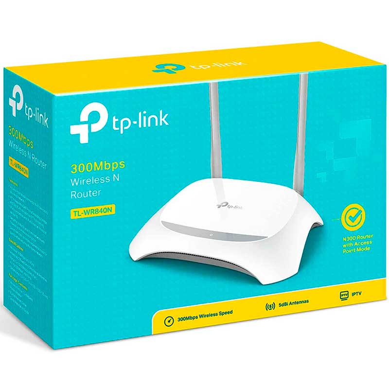Kit 2 Router Inalambrico TP-LINK TL-WR840N V5 N300 2 Antenas 5 dBi 