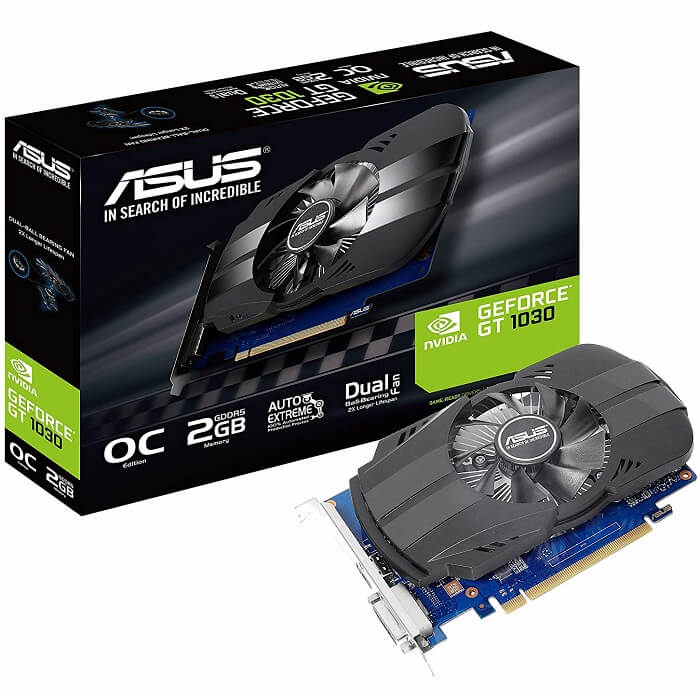 Tarjeta De Video Nvidia Asus Phoenix GT 1030 OC 2GB GDDR5 GeForce PH-GT1030-O2G