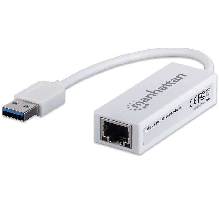 Convertidor Adaptador De Red Manhattan USB a Ethernet Alta Velocidad 2.0 506731