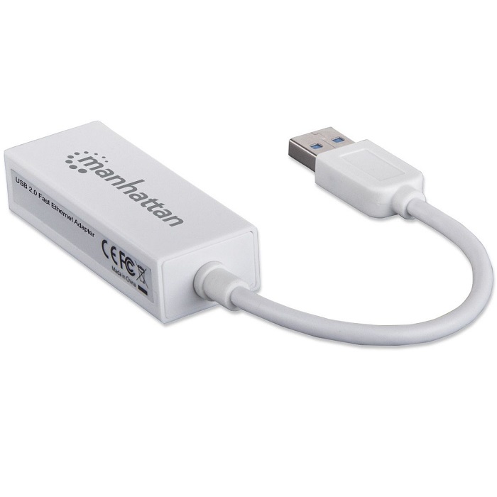 Convertidor Adaptador De Red Manhattan USB a Ethernet Alta Velocidad 2.0 506731