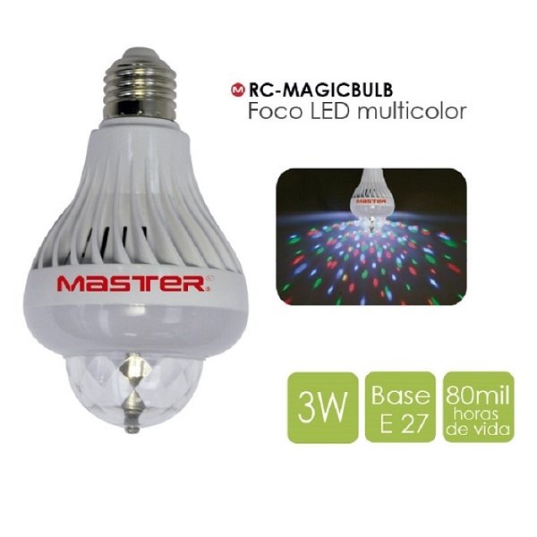 Foco de LED Master Luz Blanca Luz RGB 3W RC-MAGICBULB