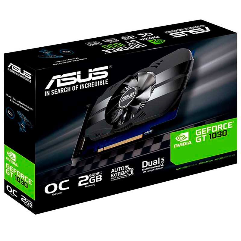 Tarjeta De Video Nvidia Gt 1030 Asus Ph-gt1030-o2g 2gb Ddr5