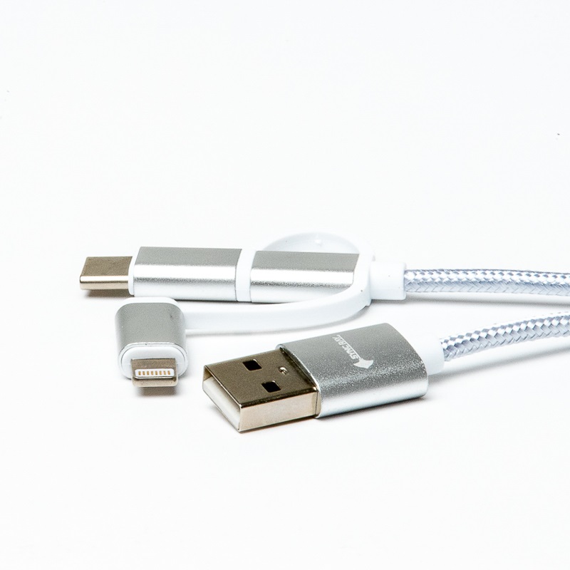 Cable Cargador y Datos 3 en 1 Micro USB, Lighting y Type C SR-TC41 SIL Sync Ray