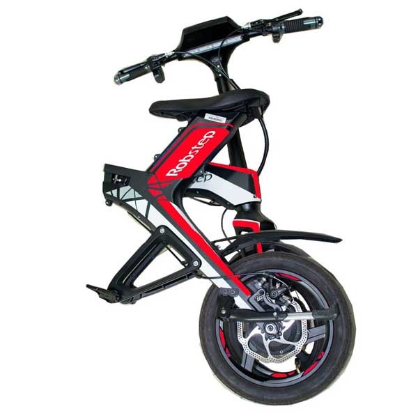 Bicicleta electrica plegable con bocinas bluetooth - Zeta - Red