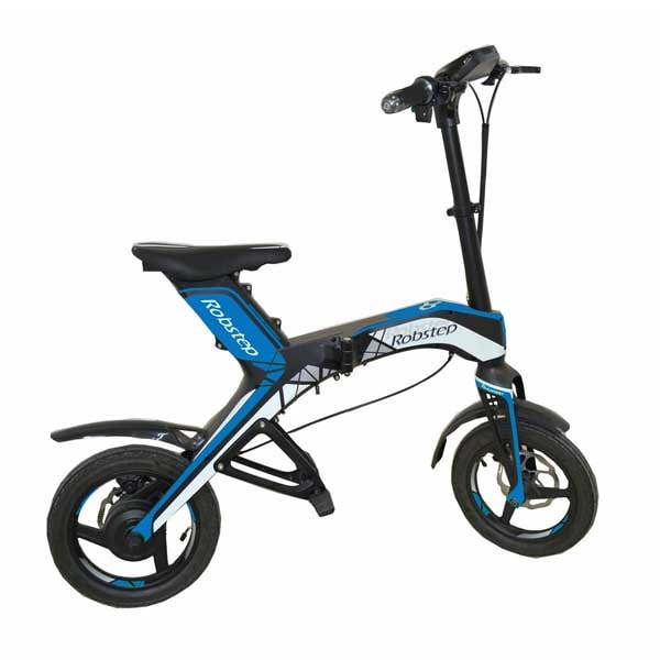 Bicicleta electrica plegable con bocinas bluetooth - Zeta - Blue