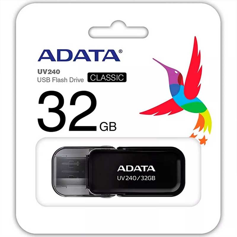 Memoria USB 32GB ADATA UV240 2.0 Flash Drive AUV240-32G-RBK