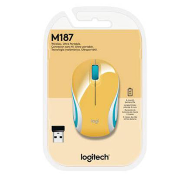 Mouse Logitech M187 Mini Portatil  Banana  910-005365