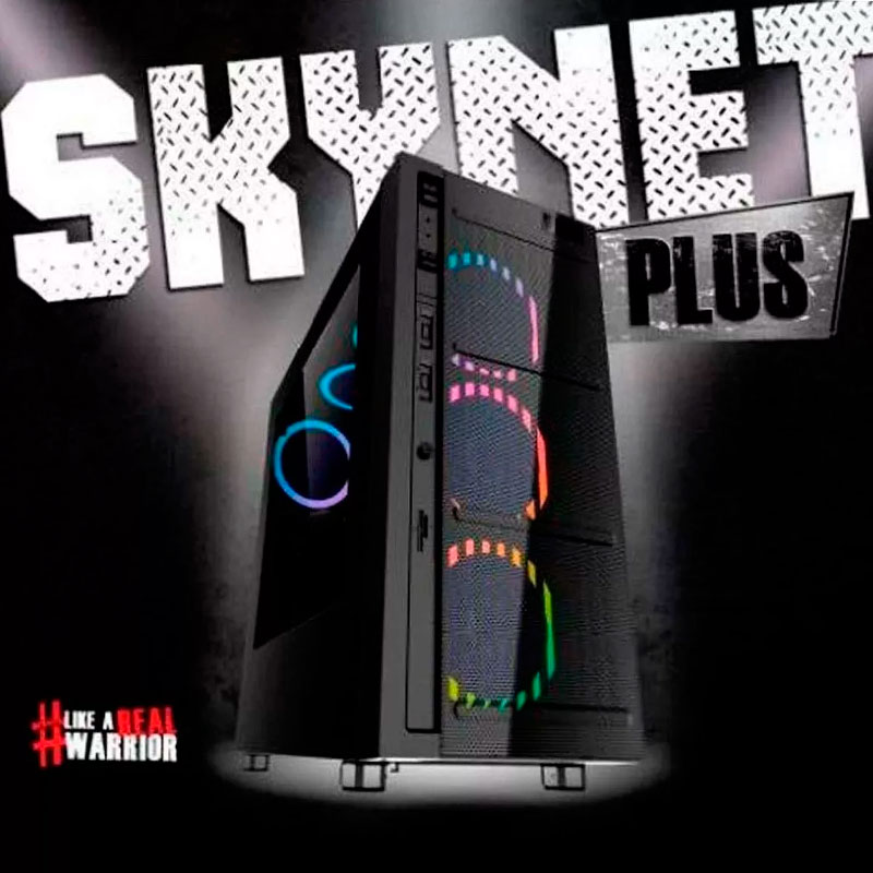 Gabinete EAGLE WARRIOR Gamer SKYNET PLUS RGB ATX CGW2SKYNETPLSEGW 