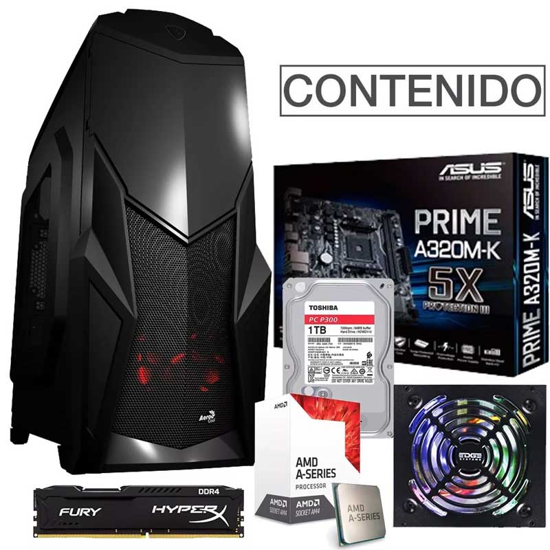 Pc Gamer Xtreme Amd A8 9600 Ram 8Gb Disco 1tb Graficos Radeon R7 Monitor Led 195 Kit 