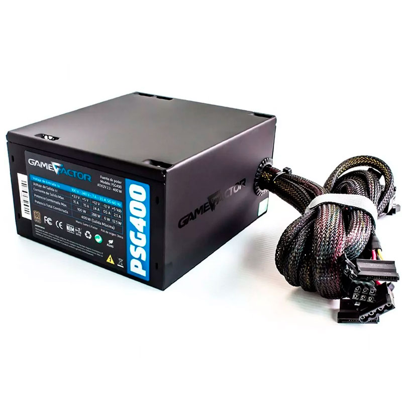 Fuente de Poder GAME FACTOR 400W 80Plus Bronze PSG400 