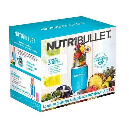 NutriBullet 600w Azul Turquesa Pulverizador de alimentos y extractor - SKU 102305