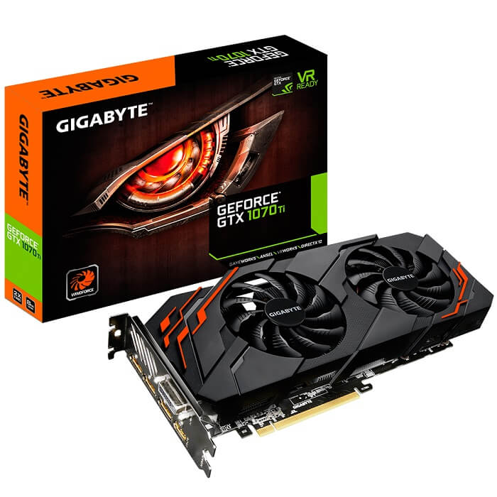 Tarjeta De Video Nvidia GIGABYTE GTX 1070 Ti WINDFORCE 8G GeForce 8GB GDDR5 GV-N107TWF2-8GD