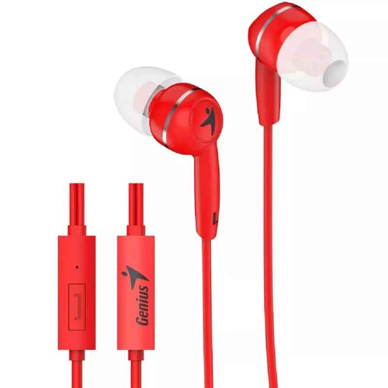 GENIUS Mouse Optico Blue Eye MH-8100 Inalambrico USB + Audifonos Rojo 31280001403