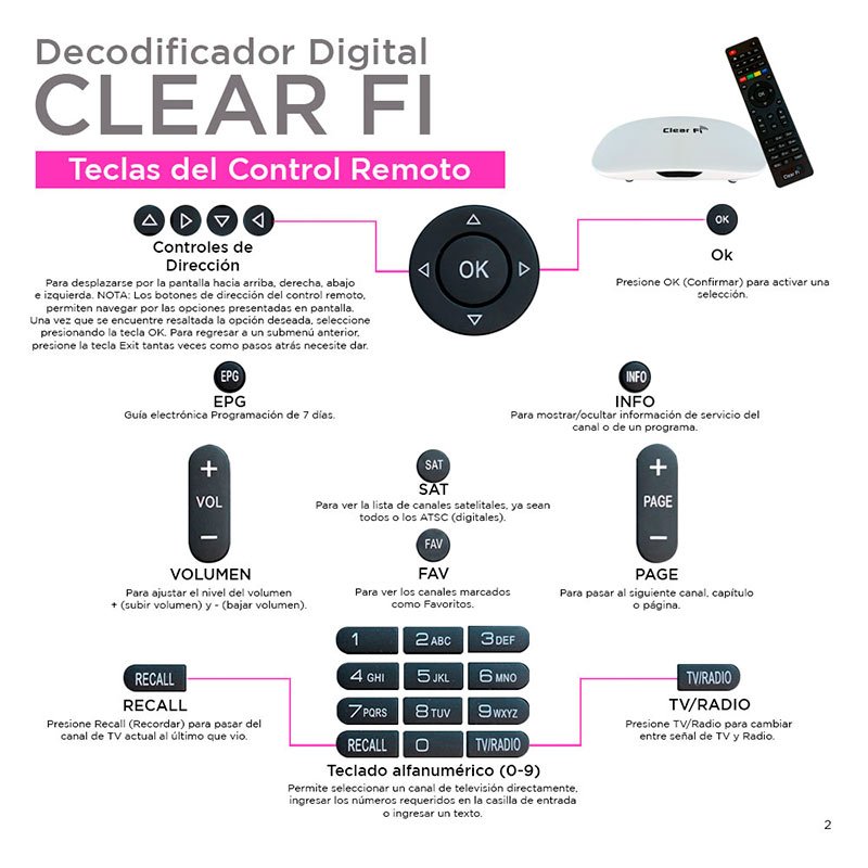 Decodificador Digital Para Tv Clear Fi - SKU 102577