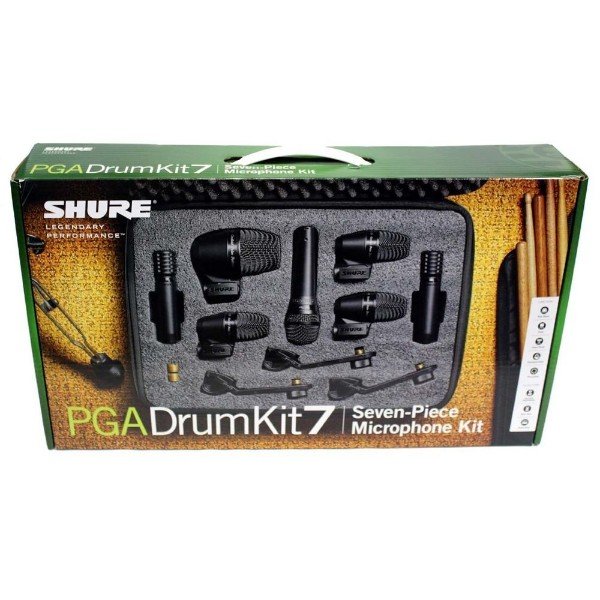 Kit micrófonos p/ batería Shure PGADRUMKIT7 Cables y estuche