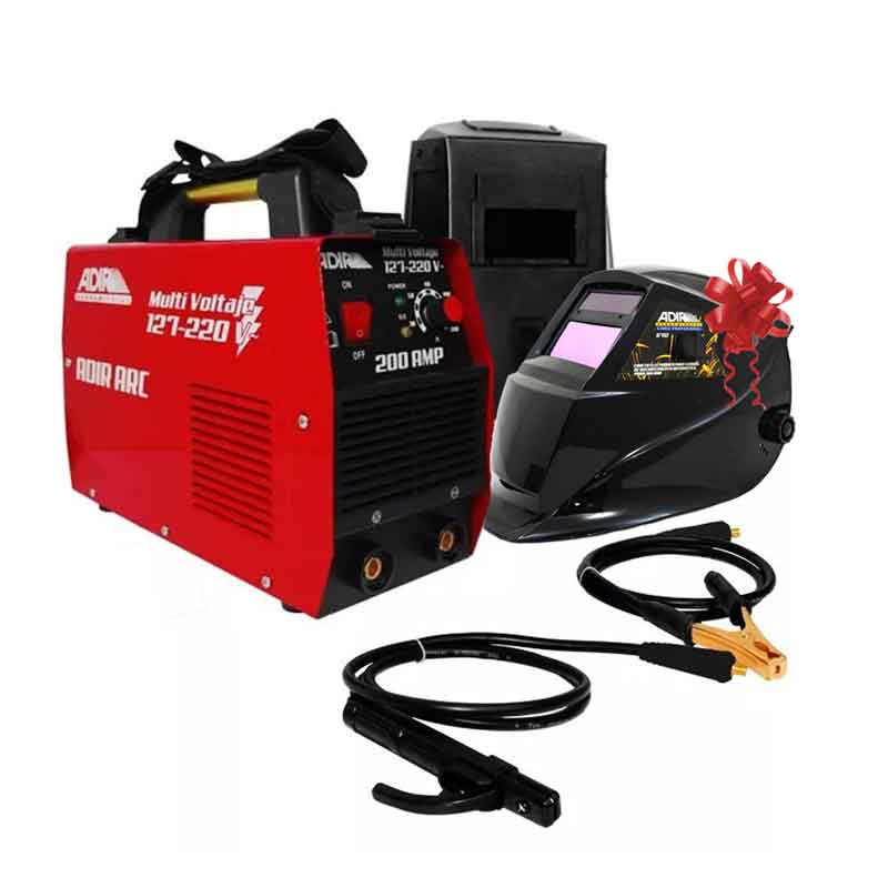 Kit Soldadora Inversora Portatil 200Amp 6701 Adir