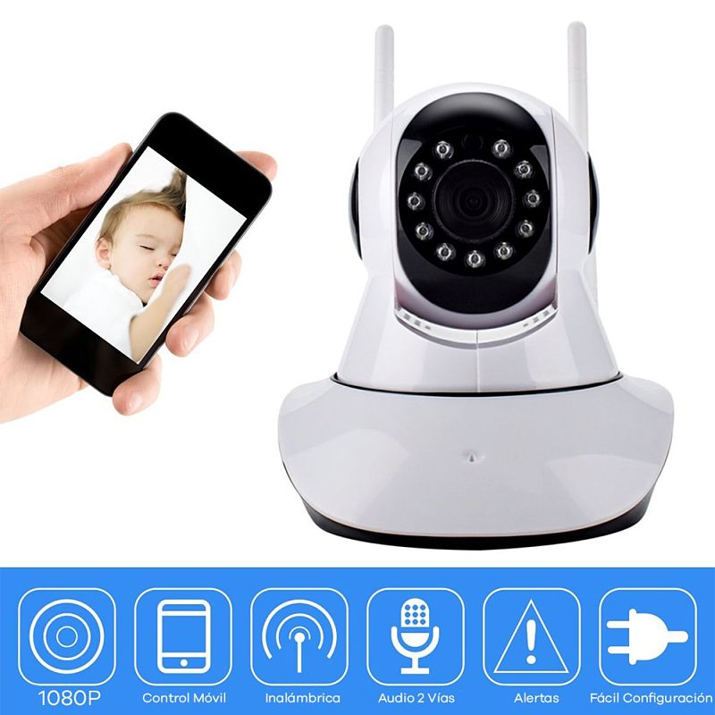Camara Ip Wifi De Vigilancia Nigth Vision Con Definicion Full Hd 1080 720 Conexion A Dispositivos Moviles