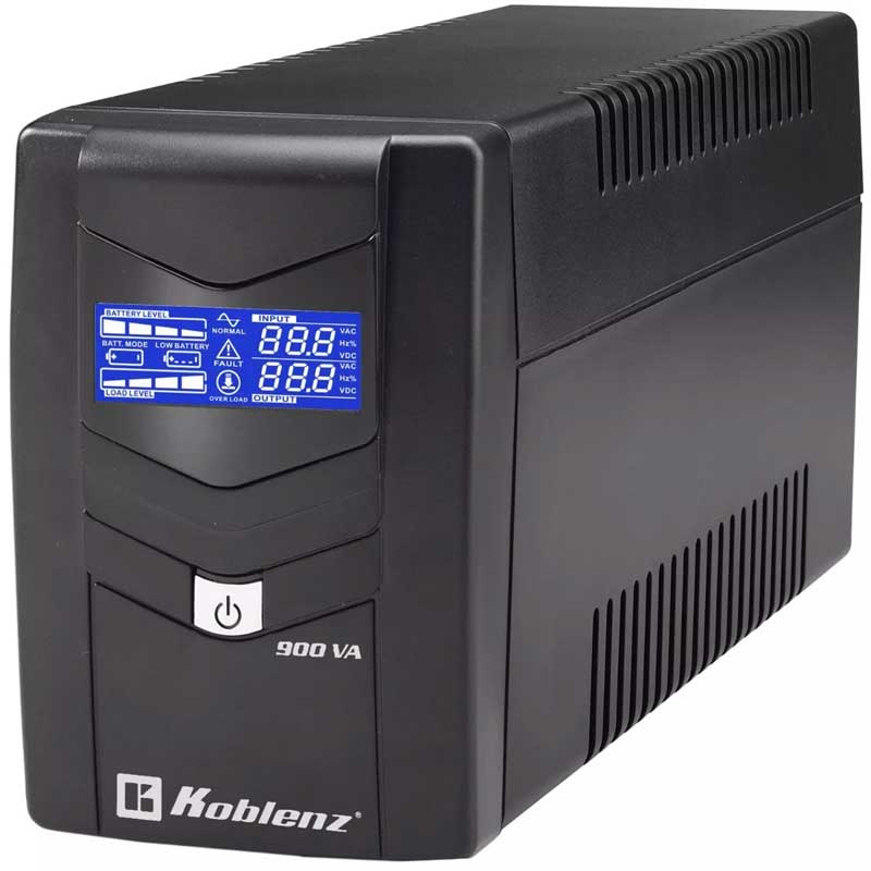 No Break KOBLENZ 9011 R 900VA 480W Supresor de Picos LCD USB 6 Contactos 40 Min 