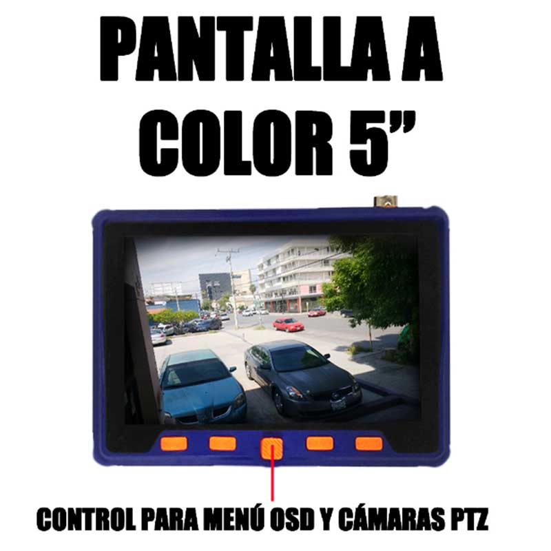 Probador Tester Camaras CCTV 4en1 Ahd Cvi Tvi 5 Megapixeles