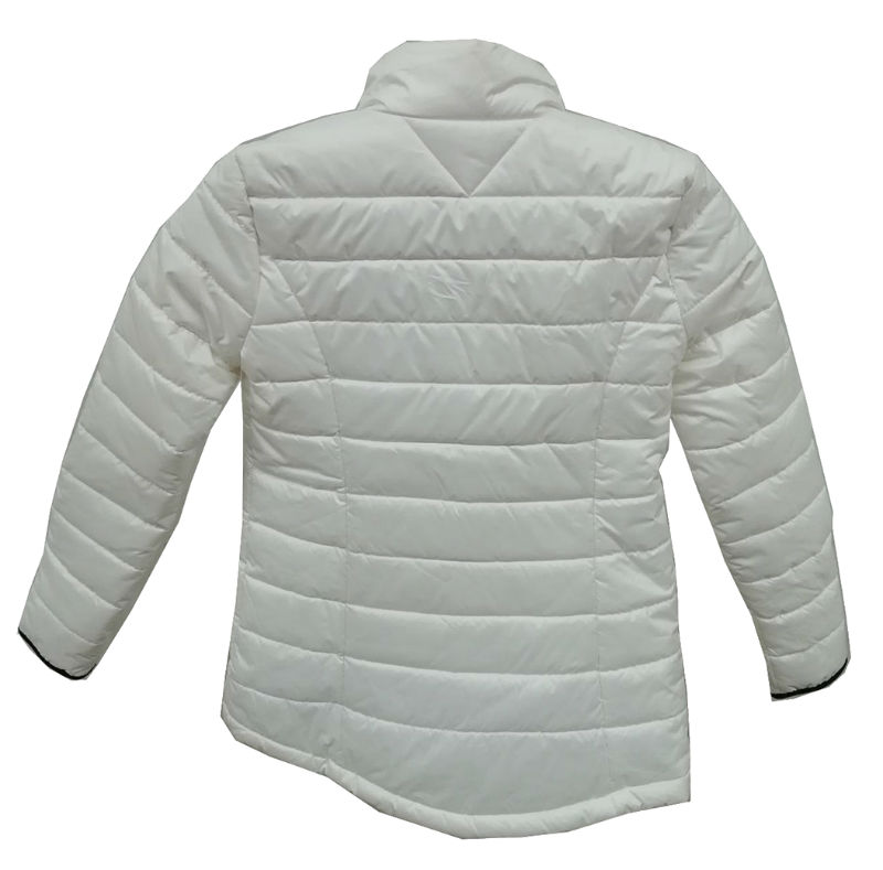  Chamarra Tommy Hilfiger De Invierno Blanca Sporty Puffer 100% Polyester