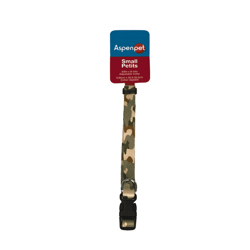 Collar Ajustable Chico Verde Camuflaje Perro Petmate