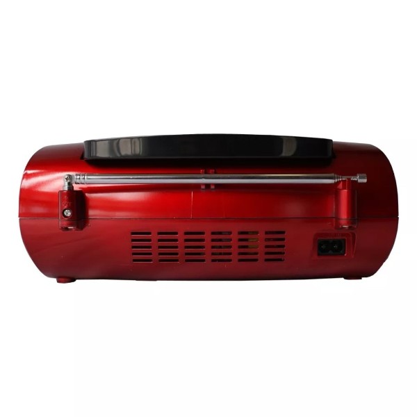 Radio FM Akustik AK-2508UR1R Rojo, USB Micro SD