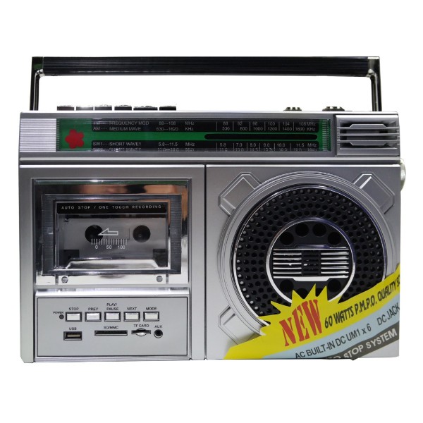 Radiograbadora Akustic Ak-M300Bt Usb Tarjeta Sd